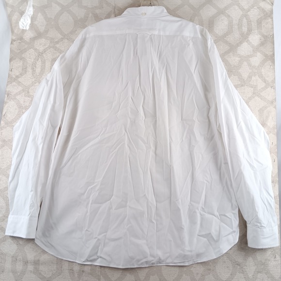 Ralph Lauren Bleecker Mens White Long Sleeve Button Down Shirt Logo Size XL - Picture 2 of 9
